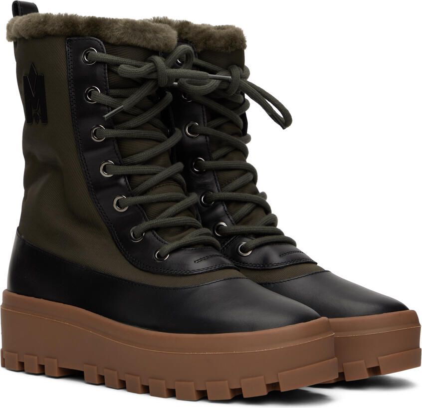 Mackage Khaki & Black Hero Boots