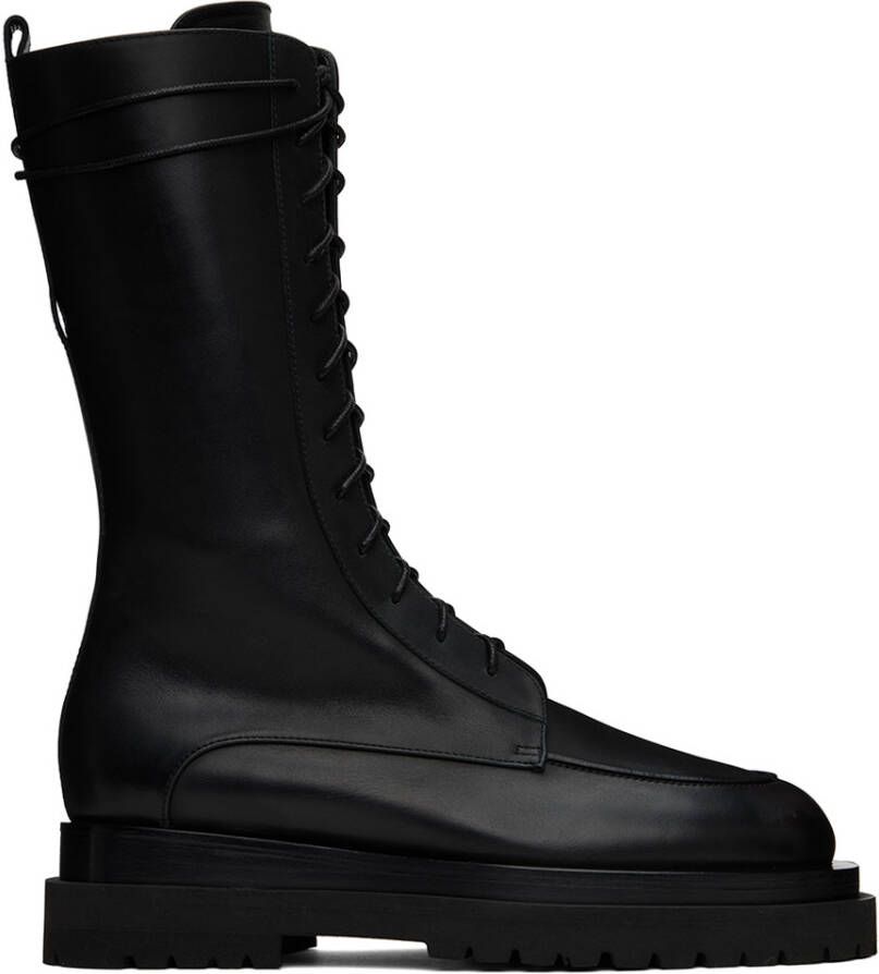 Magda Butrym Black Lace-Up Boots