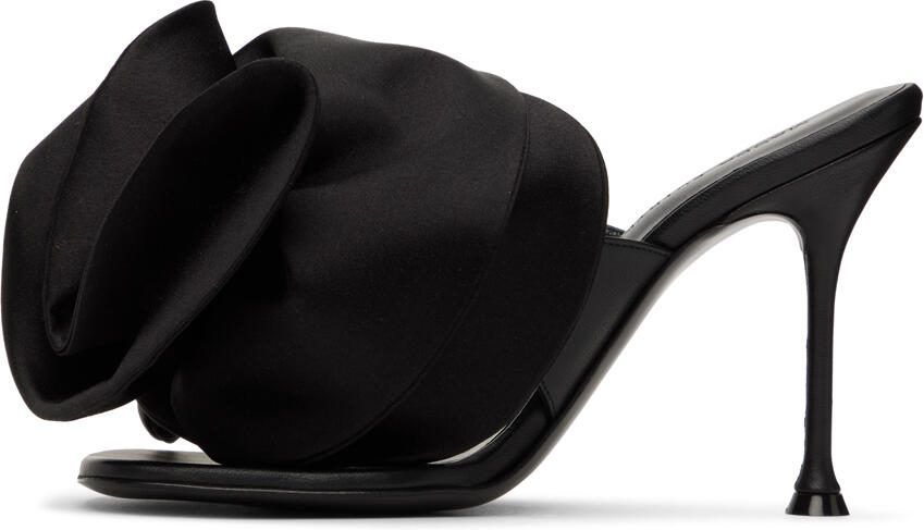 Magda Butrym Black Flower Heeled Sandals - Picture 2
