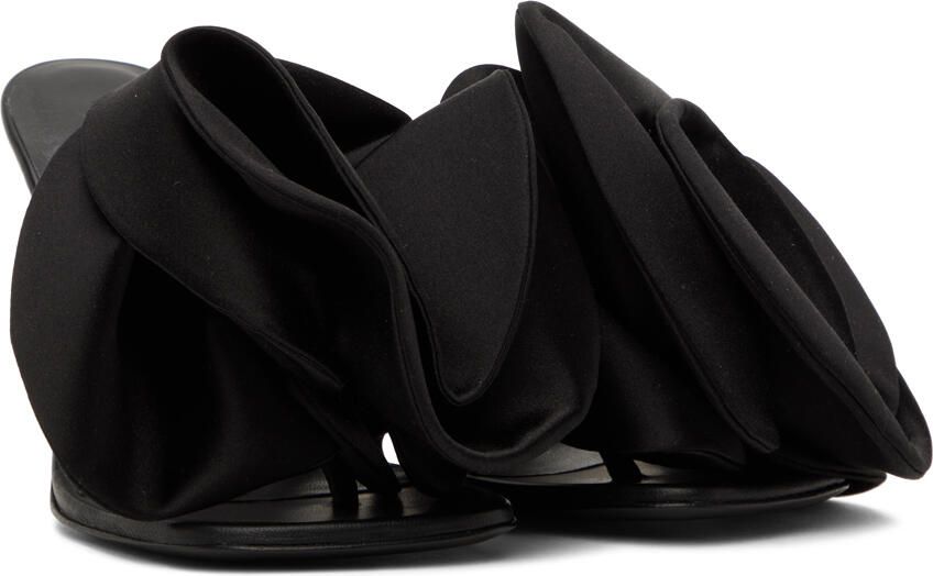 Magda Butrym Black Flower Heeled Sandals