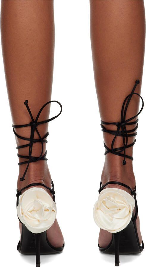 Magda Butrym Black Flower Heeled Sandals - Picture 3