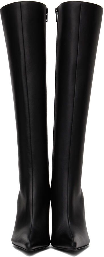 Magda Butrym Black Leather Pointed Tall Boots - Picture 2