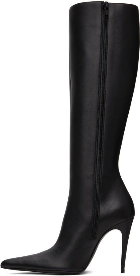 Magda Butrym Black Leather Pointed Tall Boots