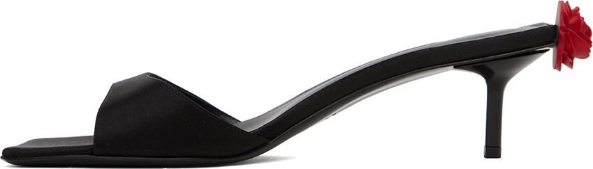 Magda Butrym Black Square Kitten Mules - Picture 3