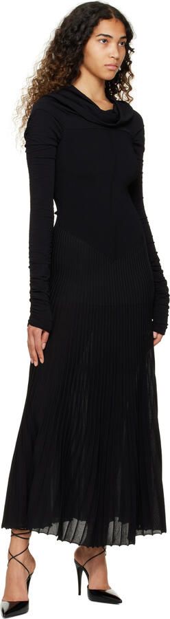 Magda Butrym Black Leather Pointed-Toe Wrap Heels - Picture 9