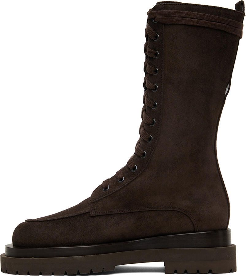 Magda Butrym Brown Suede Combat Boots