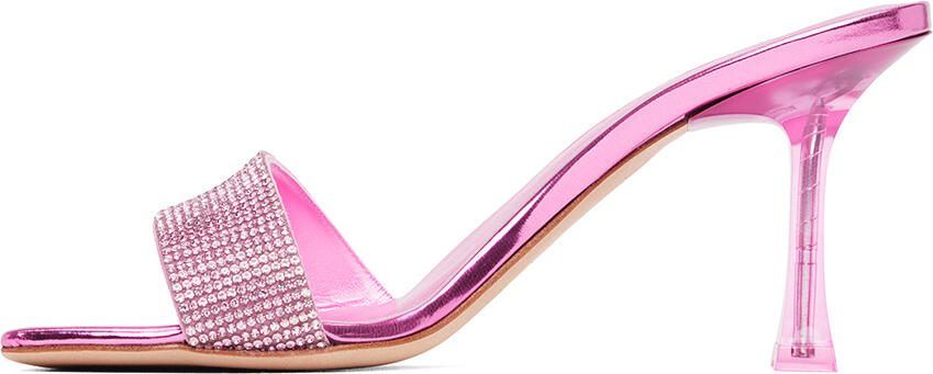 Magda Butrym Pink Crystal Heeled Sandals - Picture 3