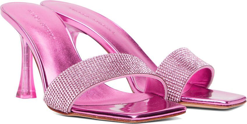 Magda Butrym Pink Crystal Heeled Sandals - Picture 2