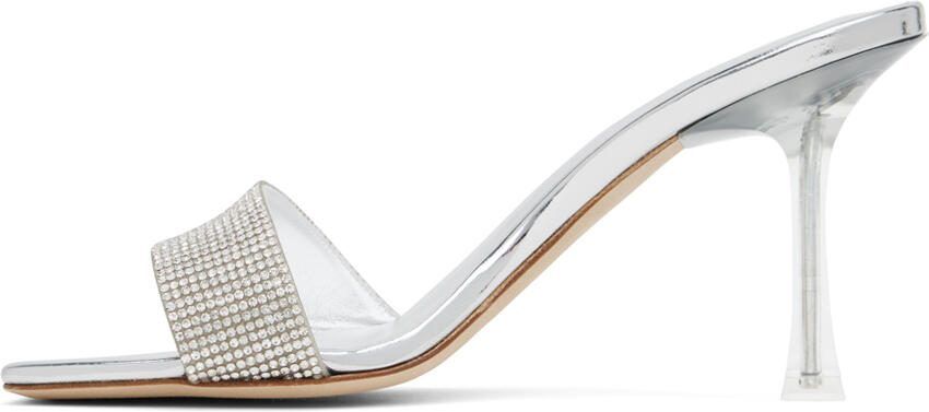 Magda Butrym Silver Crystal Heeled Sandals - Picture 3