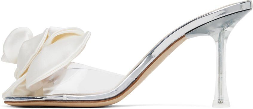 Magda Butrym Transparent & Off-White Flower Heeled Sandals - Picture 2