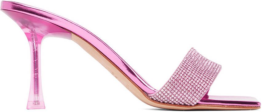 Magda Butrym Pink Crystal Heeled Sandals