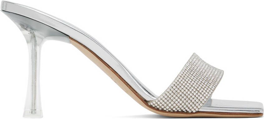 Magda Butrym Silver Crystal Heeled Sandals