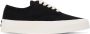 Maison Kitsuné Black Canvas Laced Sneakers - Thumbnail 1