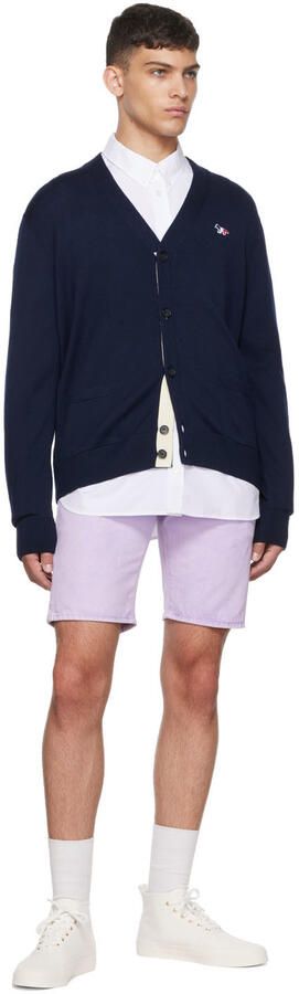 Maison Kitsuné White Canvas High-Top Sneakers - Picture 4