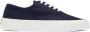 Maison Kitsuné Navy Canvas Laced Sneakers - Thumbnail 1