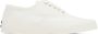 Maison Kitsuné White Canvas Laced Sneakers - Thumbnail 1