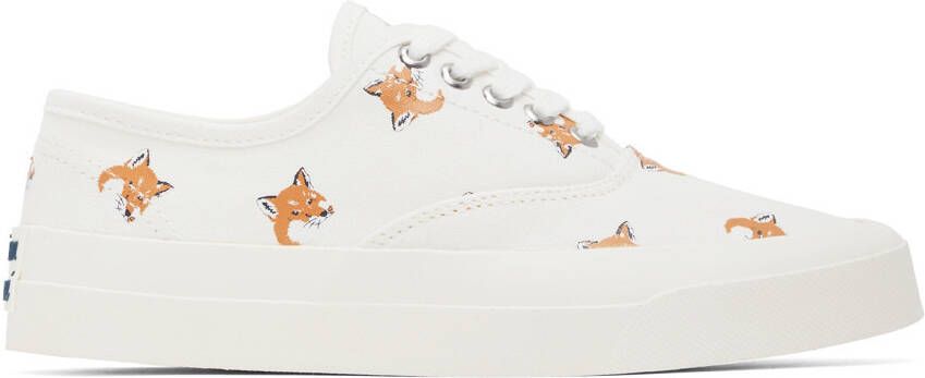 Maison Kitsuné White Fox Head Sneakers