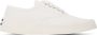 Maison Kitsuné White Canvas Laced Sneakers - Thumbnail 1