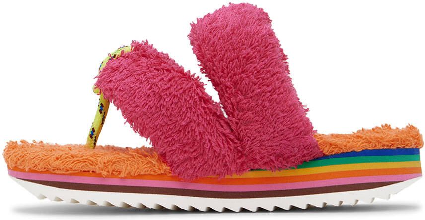 Maison Mangostan Kids Orange & Pink Ciruela Sandals - Picture 3