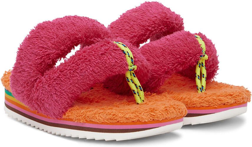 Maison Mangostan Kids Orange & Pink Ciruela Sandals