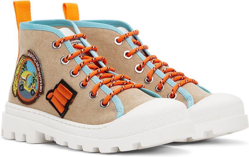 Maison Mangostan Kids Tan Gungo Sneakers - Picture 3