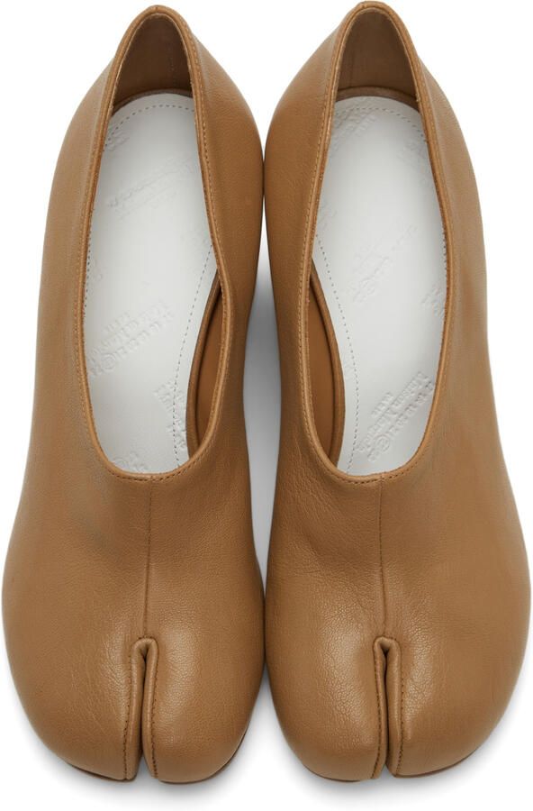 Maison Margiela Beige Vintage Soft Tabi Heels - Picture 2