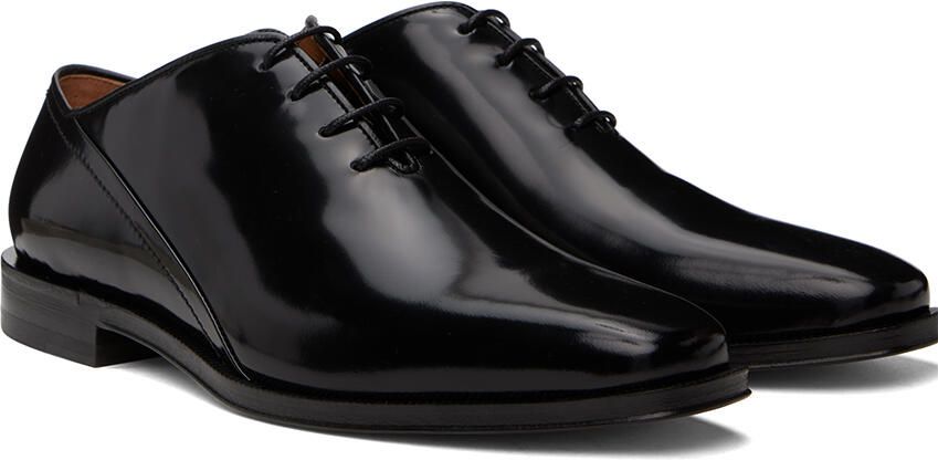 Maison Margiela Black Almond Square Oxfords - Picture 2