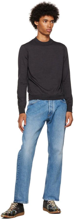 Maison Margiela Black & Multicolor Paint Drop Replica Sneakers - Picture 4