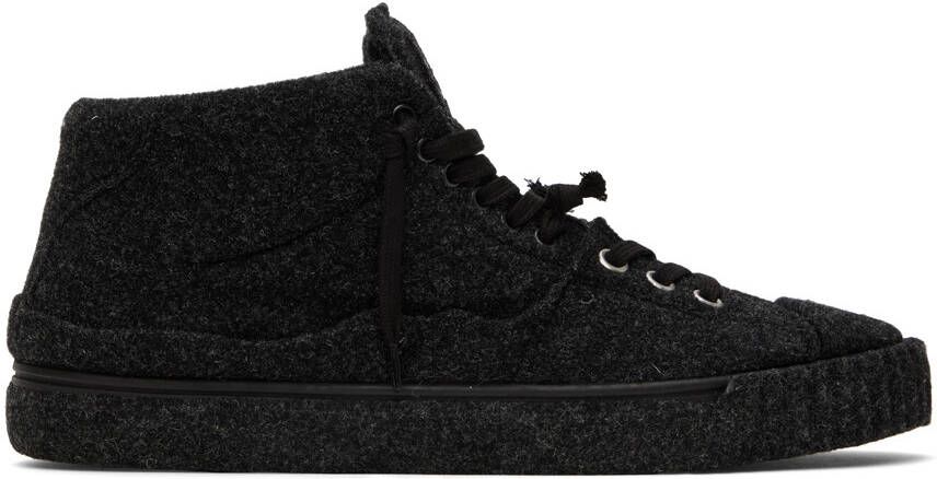 Maison Margiela Black Felt Sneakers