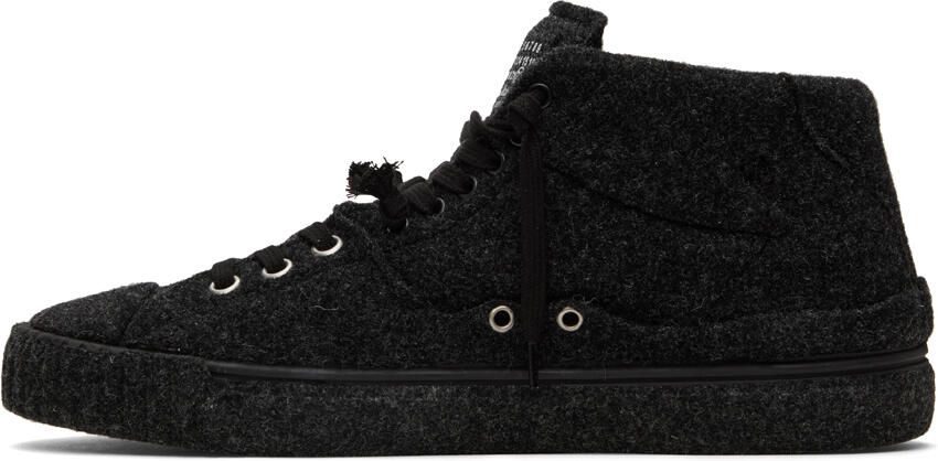 Maison Margiela Black Felt Sneakers - Picture 3