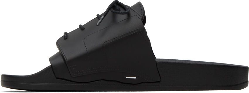 Maison Margiela Black Lace-Up Slides - Picture 3