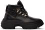 Maison Margiela Black Leather Lace-Up Boots - Thumbnail 1