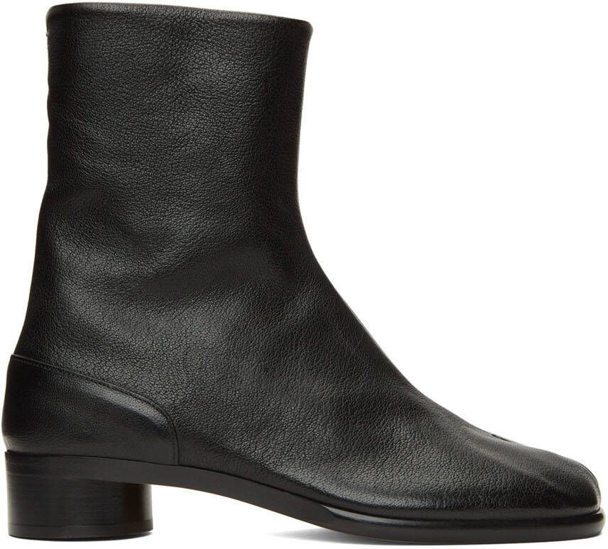 Maison Margiela Black Leather Tabi Boots