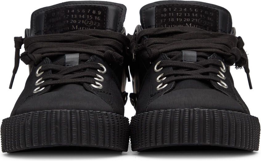 Maison Margiela Black Low-Top Sneakers - Picture 2