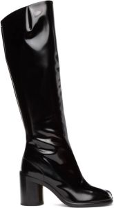 Maison Margiela Black Patent High Tabi Boots