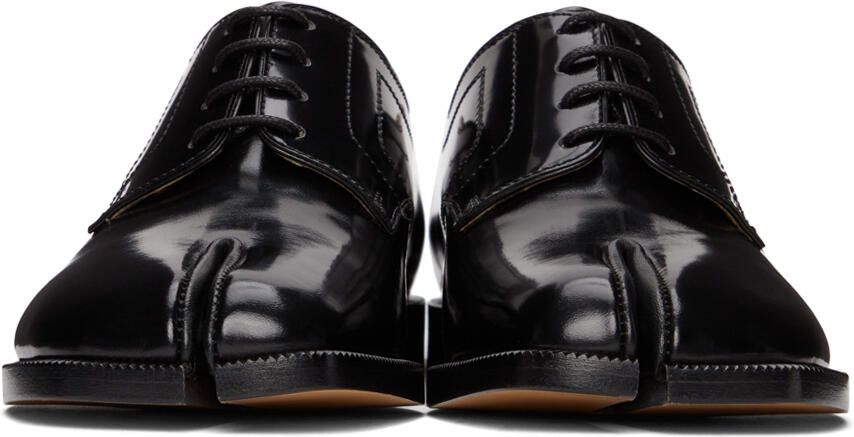 Maison Margiela Black Patent Tabi Lace-Up Derbys - Picture 3