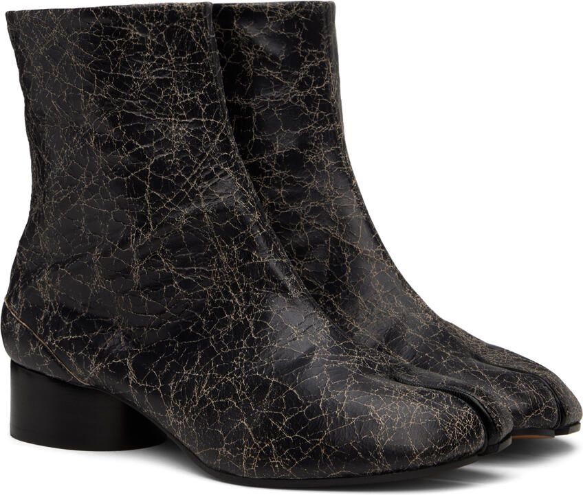 Maison Margiela Black Tabi Ankle Boots - Picture 2