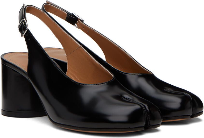Maison Margiela Black Slingback Tabi Heels - Picture 2