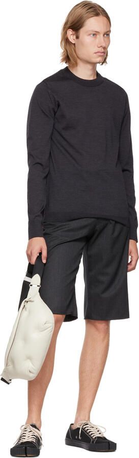 Maison Margiela White Canvas High-Top Sneakers - Picture 10