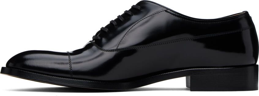 Maison Margiela Black Waxed Leather Oxfords - Picture 3