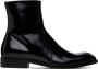 Maison Margiela Black Zip Boots - Thumbnail 1