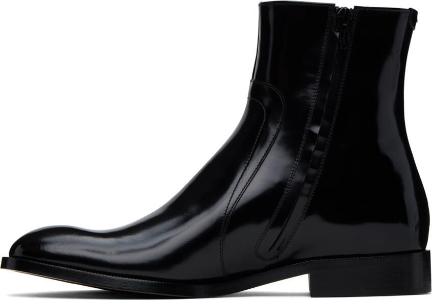 Maison Margiela Black Zip Boots - Picture 3