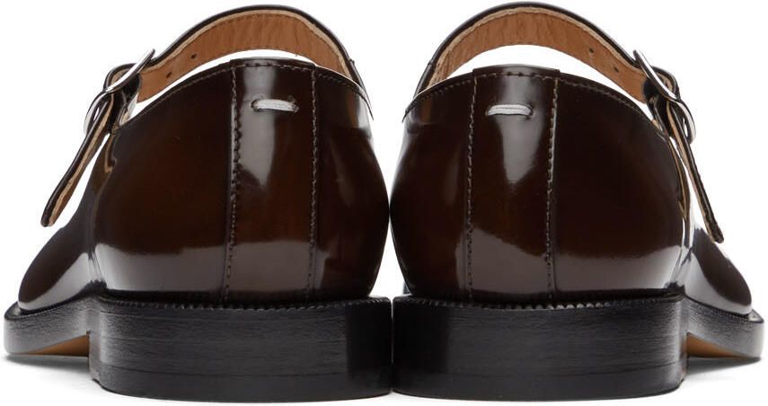 Maison Margiela Brown Patent Tabi Mary Jane Oxfords - Picture 2