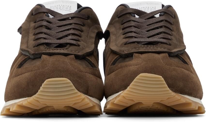 Maison Margiela Brown Retro Runner Sneakers - Picture 2