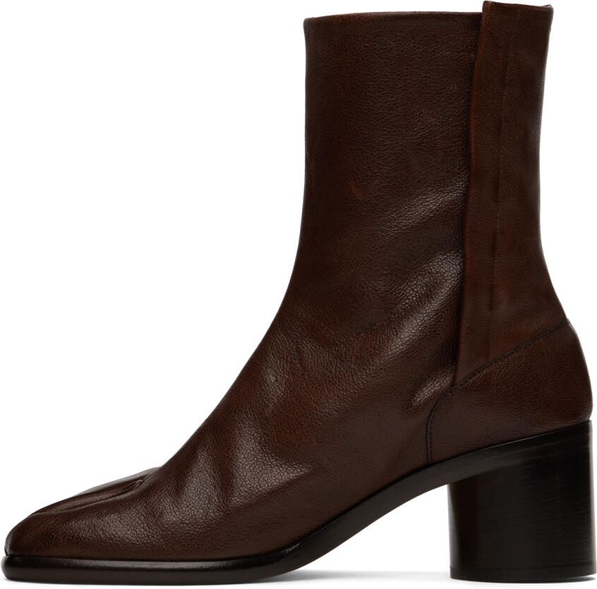 Maison Margiela Brown Tabi Chelsea Boots - Picture 2
