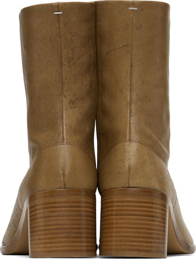 Maison Margiela Brown Tabi Chelsea Boots - Picture 3