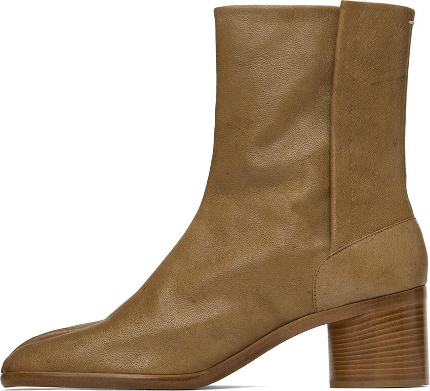 Maison Margiela Brown Tabi Chelsea Boots - Picture 2