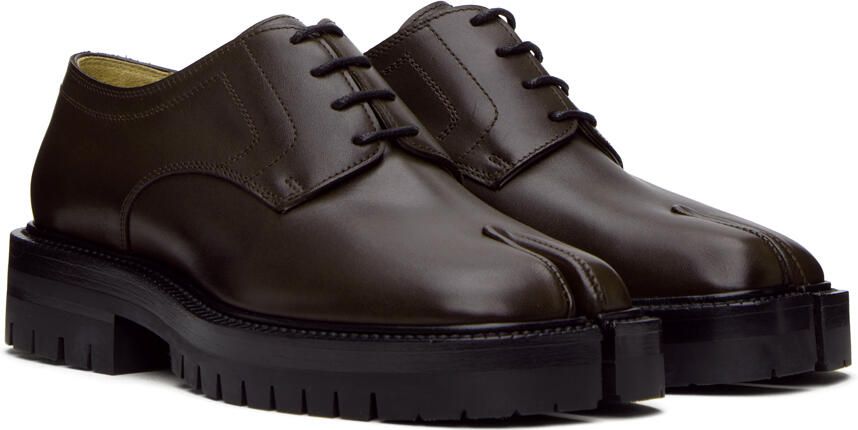 Maison Margiela Brown Tabi Derbys - Picture 2