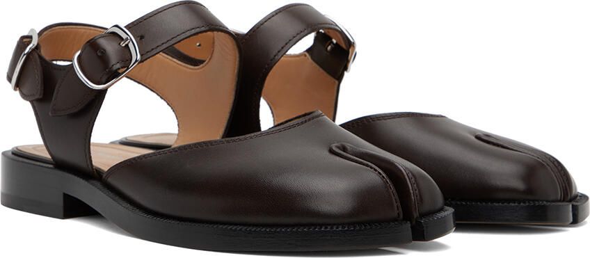 Maison Margiela Brown Tabi Sandals - Picture 2