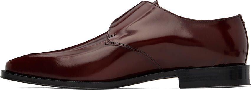 Maison Margiela Burgundy Double Monk Loafers - Picture 4